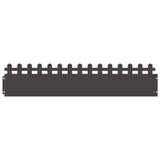 Vidaxl gazonranden 20 pcs zwart 103 x 0,05 x 22 cm staal