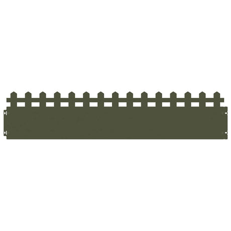 Vidaxl gazonranden 10 pcs olijf groen 103 x 0,05 x 22 cm staal