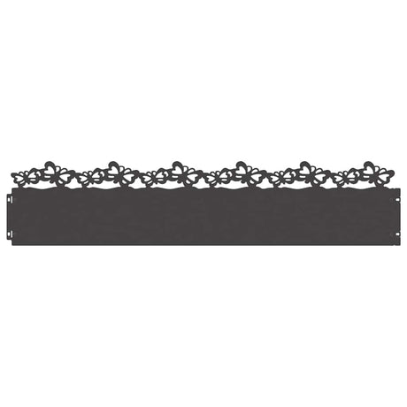 Vidaxl gazonranden 20 pcs zwart 103 x 0,05 x 22 cm staal
