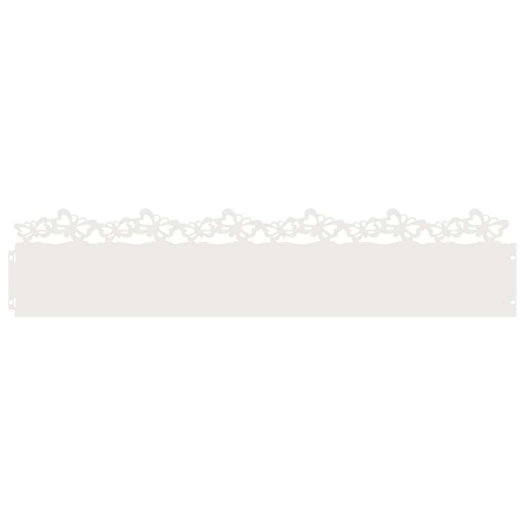 Vidaxl gazonranden 20 pcs wit 103 x 0,05 x 22 cm staal