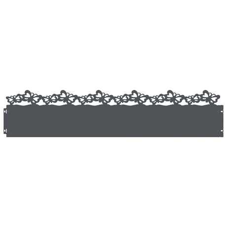 Vidaxl gazonranden 10 pcs antraciet 103 x 0,05 x 22 cm staal