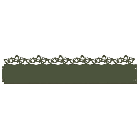 Vidaxl gazonranden 30 pcs olijf groen 103 x 0,05 x 22 cm staal