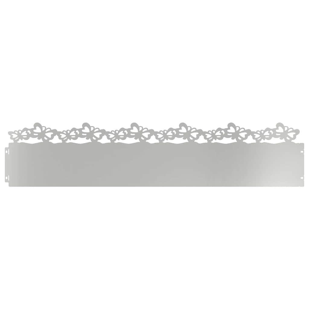Vidaxl gazonranden 20 pcs zilver 103 x 0,05 x 22 cm