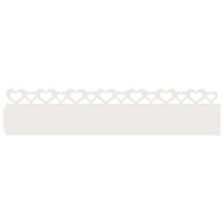 Vidaxl gazonranden 10 pcs wit 103 x 0,05 x 22 cm staal