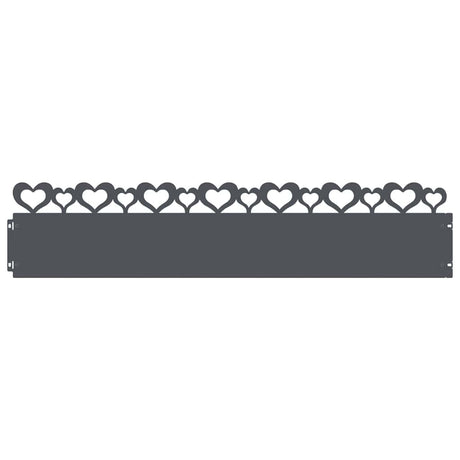 Vidaxl gazonranden 10 pcs antraciet 103 x 0,05 x 22 cm staal