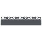 Vidaxl gazonranden 20 pcs antraciet 103 x 0,05 x 22 cm staal