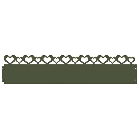 Vidaxl gazonranden 20 pcs olijf groen 103 x 0,05 x 22 cm staal