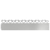 Vidaxl gazonranden 10 pcs zilver 103 x 0,05 x 22 cm