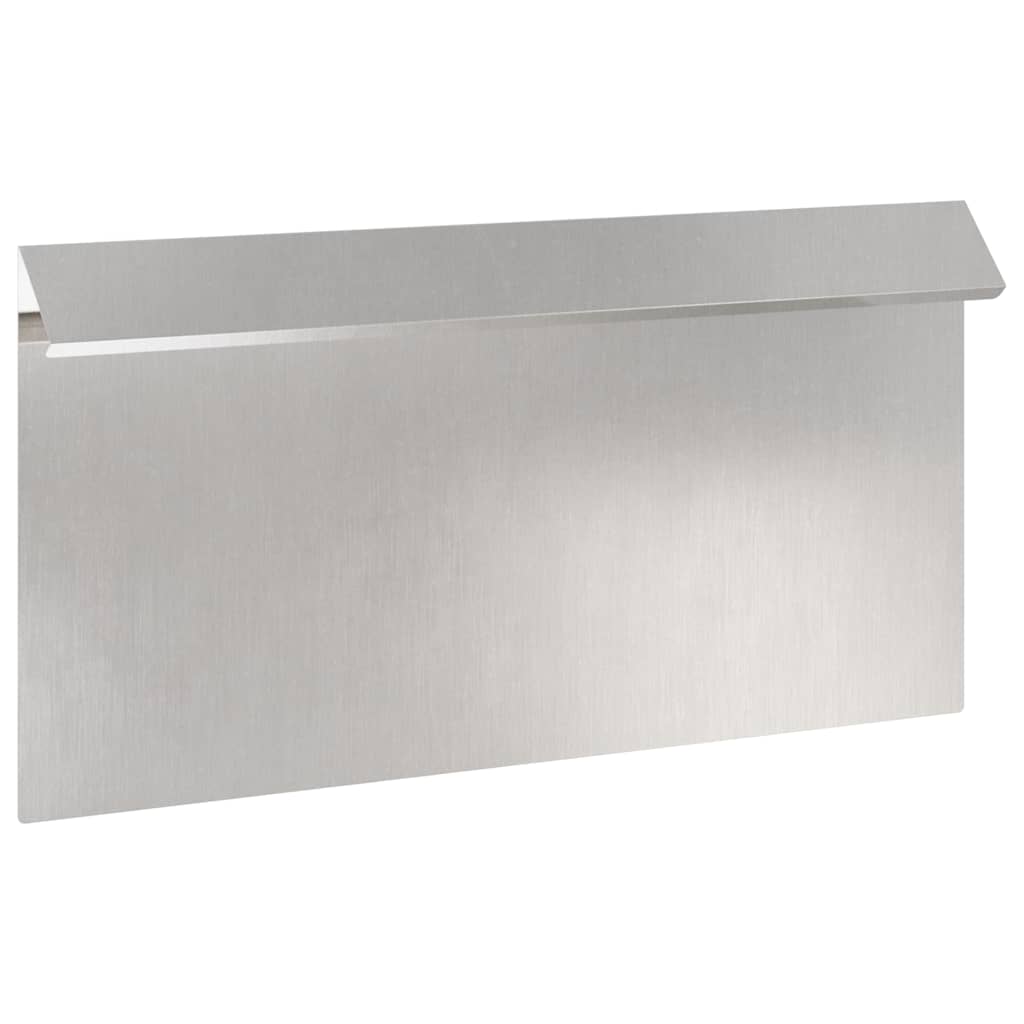 Vidaxl slakkenhekje 16 pcs zilver 50 x 3,5 x 25 cm roestvrij staal