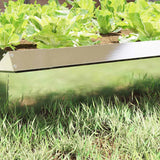 Vidaxl slakkenhekje 4 pcs zilver 100 x 3,5 x 25 cm roestvrij staal