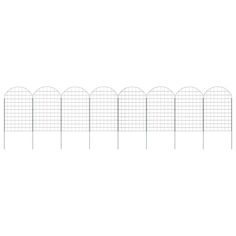 Vidaxl vijverhekken set 8 pcs groen 50 x 80 cm staal