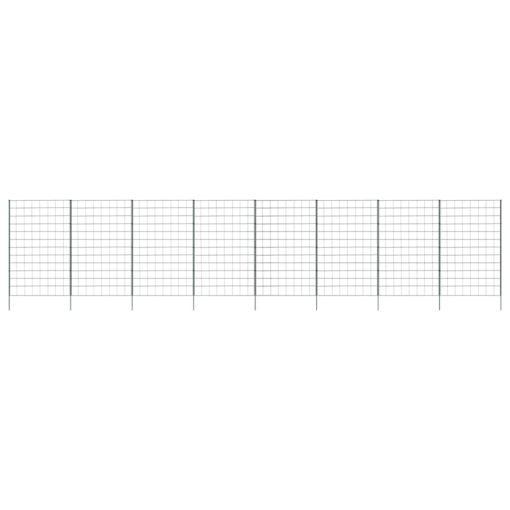 Vidaxl vijverhekken set 8 pcs groen 50 x 80 cm staal