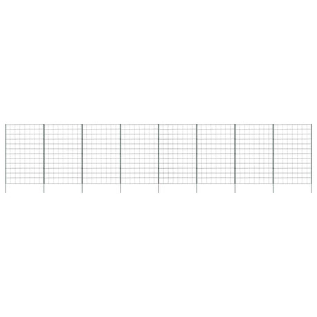 Vidaxl vijverhekken set 8 pcs groen 50 x 80 cm staal
