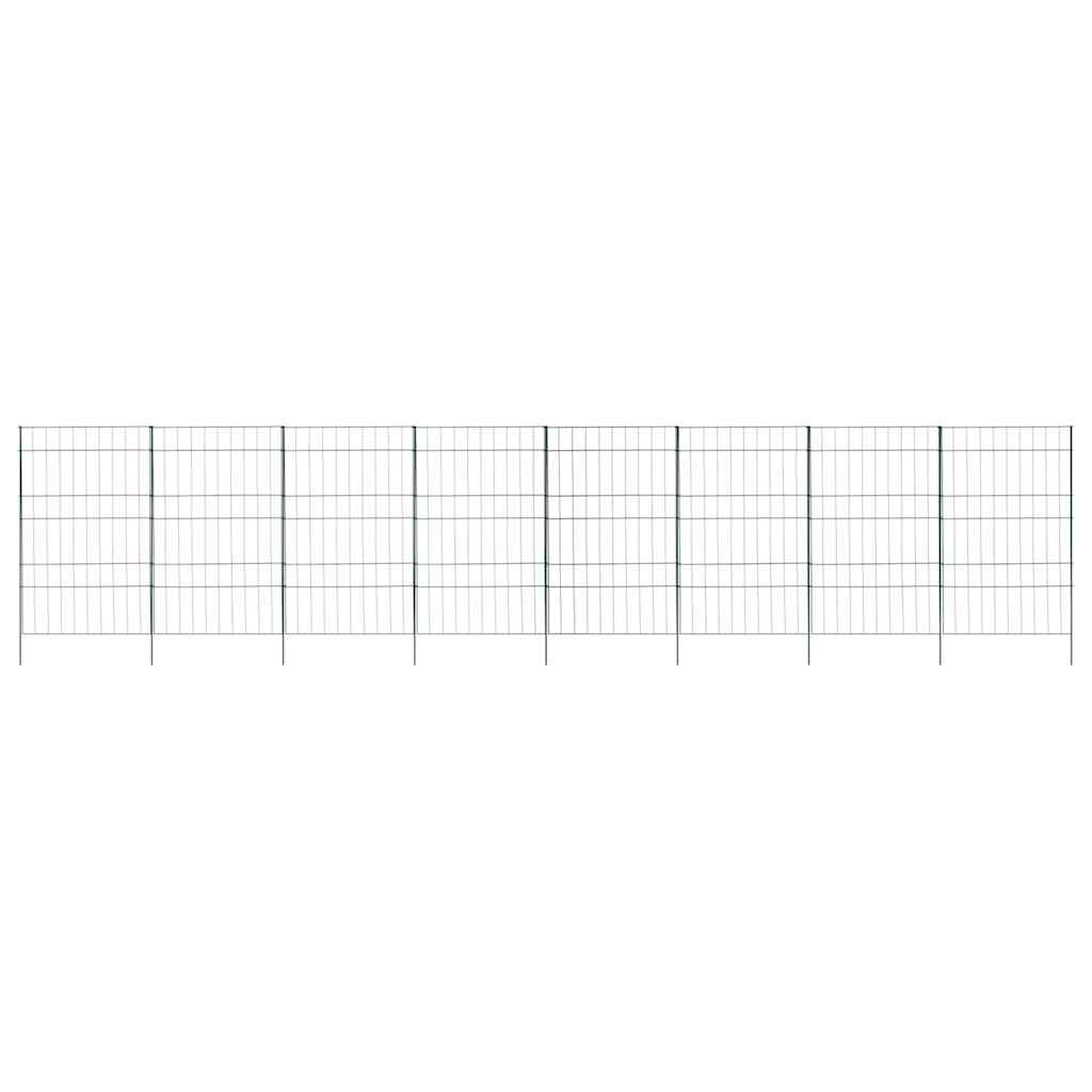 Vidaxl vijverhekken set 8 pcs groen 50 x 80 cm staal