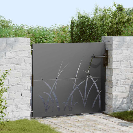 Vidaxl tuinpoort met slot zwart 85 x 100 cm poedergecoat staal