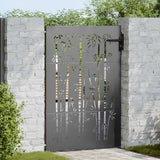 Vidaxl tuinpoort met slot zwart 85 x 150 cm poedergecoat staal