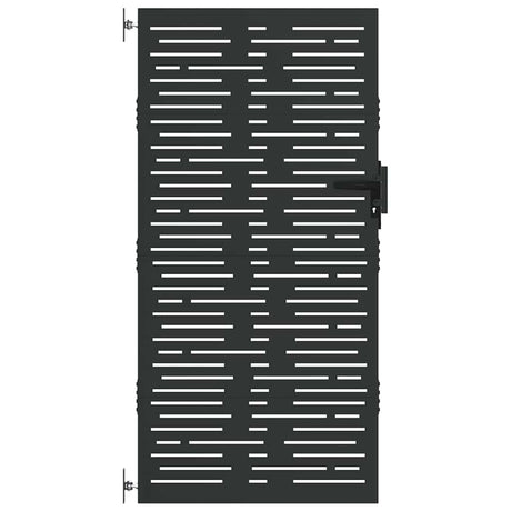 Vidaxl tuinpoort met slot zwart 85 x 175 cm poedergecoat staal