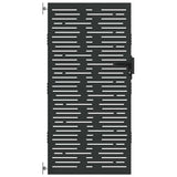 Vidaxl tuinpoort met slot zwart 85 x 200 cm poedergecoat staal