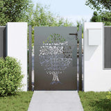 Vidaxl tuinpoort met slot zwart 110 x 155 cm poedergecoat staal