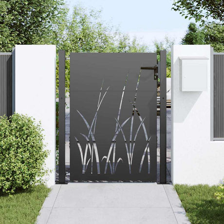 Vidaxl tuinpoort met slot zwart 100 x 125 cm poedergecoat staal