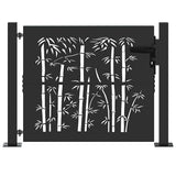 Vidaxl tuinpoort met slot zwart 110 x 105 cm gepoedercoat staal
