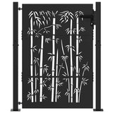 Vidaxl tuinpoort met slot zwart 110 x 130 cm gepoedercoat staal