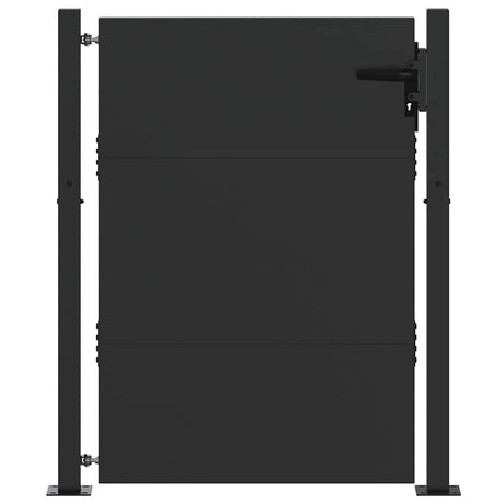 Vidaxl tuinpoort met slot zwart 105 x 130 cm gepoedercoat staal