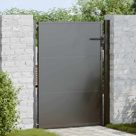 Vidaxl tuinpoort met slot zwart 110 x 130 cm gepoedercoat staal