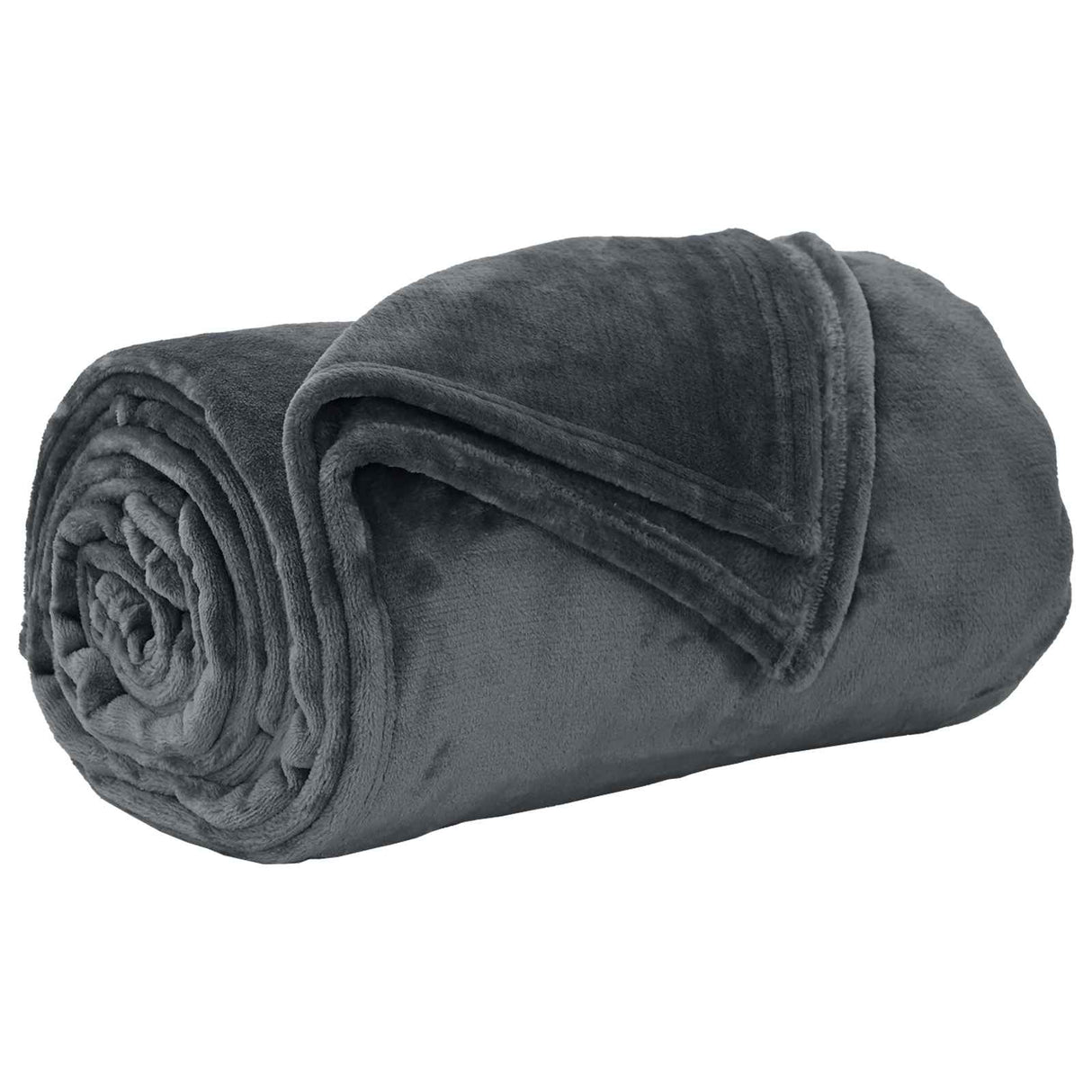 Vidaxl gooi deken donkergrijs 240 x 270 cm fleece