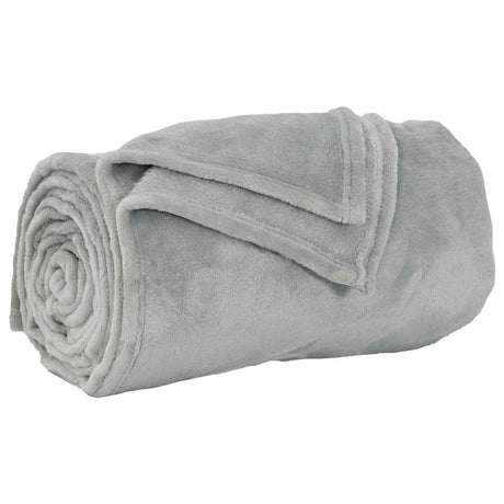 Vidaxl gooi deken grijs 240 x 270 cm fleece