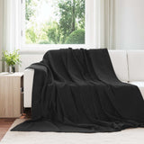 Vidaxl gooi deken zwart 240 x 270 cm fleece