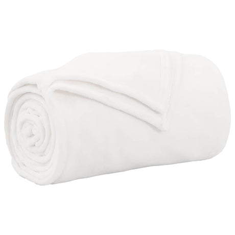 Vidaxl gooi deken wit 130 x 150 cm fleece