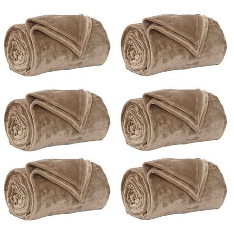 Vidaxl kleden 6 pcs kameel 240 x 270 cm fleece