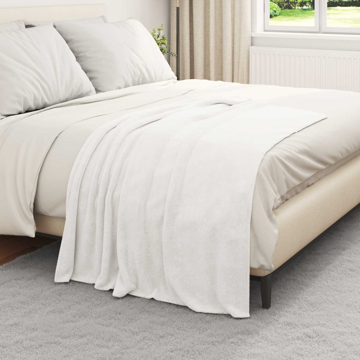Vidaxl kleden 6 pcs wit 130 x 150 cm fleece