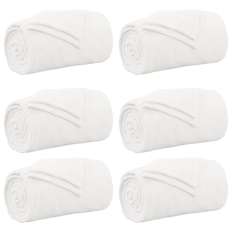 Vidaxl kleden 6 pcs wit 240 x 270 cm fleece