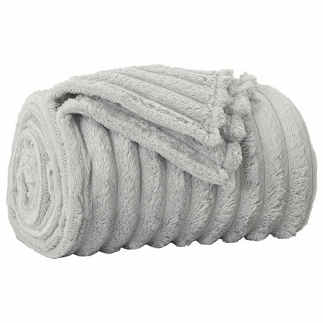Vidaxl gooi deken grijs 240 x 220 cm fleece