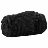 Vidaxl gooi deken zwart 240 x 220 cm fleece