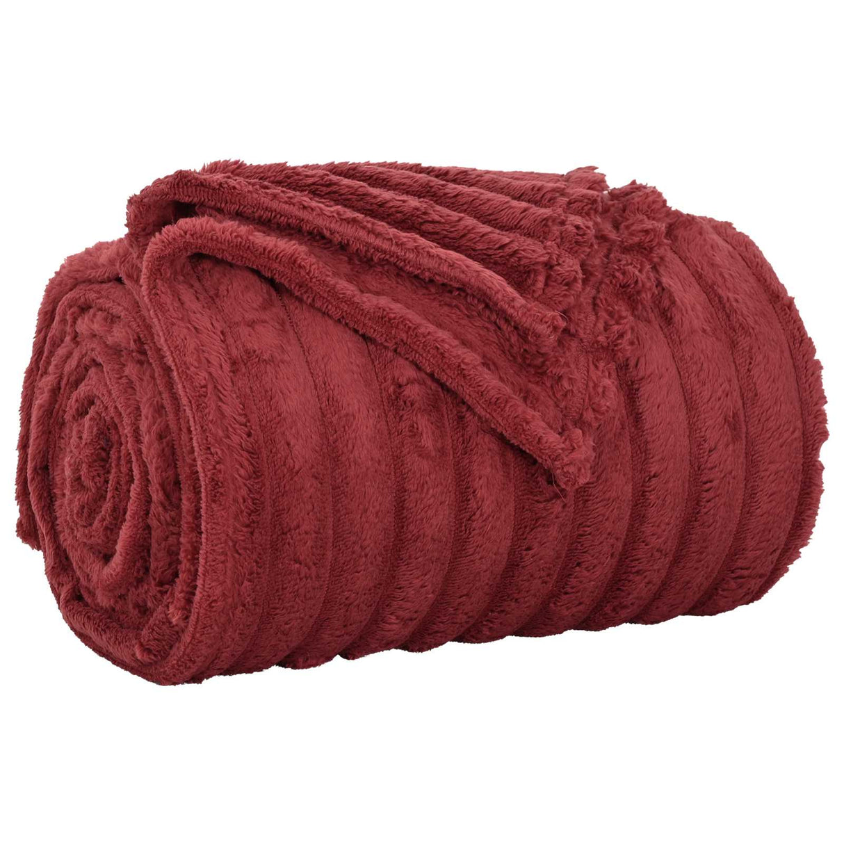 Vidaxl gooi deken bordeaux rood 150 x 130 cm fleece