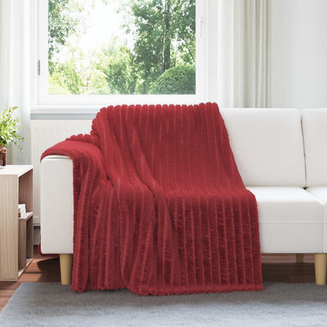 Vidaxl gooi deken bordeaux rood 200 x 150 cm fleece