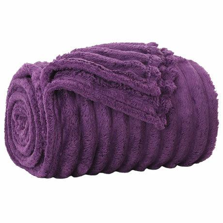 Vidaxl gooi deken paars 150 x 130 cm fleece