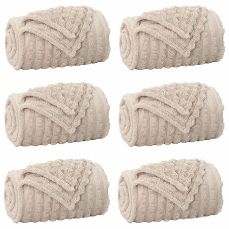 Vidaxl kleden 6 pcs beige 150 x 130 cm fleece