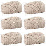 Vidaxl kleden 6 pcs beige 240 x 220 cm fleece