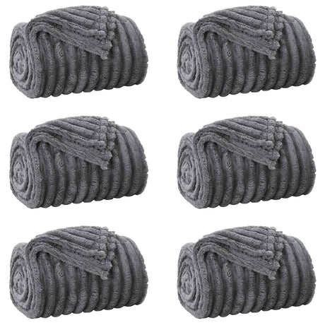 Vidaxl kleden 6 pcs donkergrijs 150 x 130 cm fleece