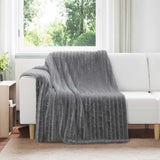 Vidaxl kleden 6 pcs donkergrijs 200 x 150 cm fleece