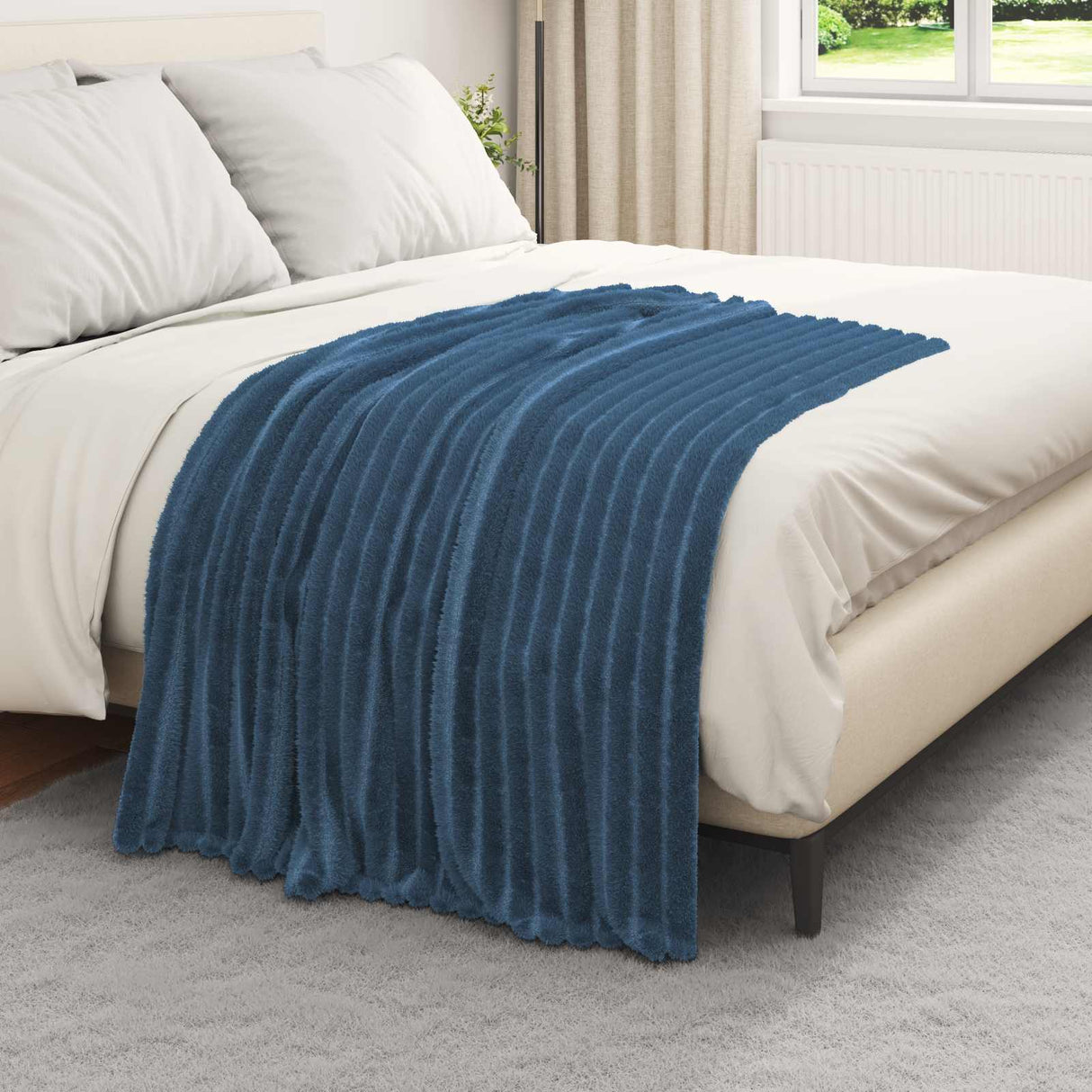 Vidaxl kleden 6 pcs marineblauw 150 x 130 cm fleece
