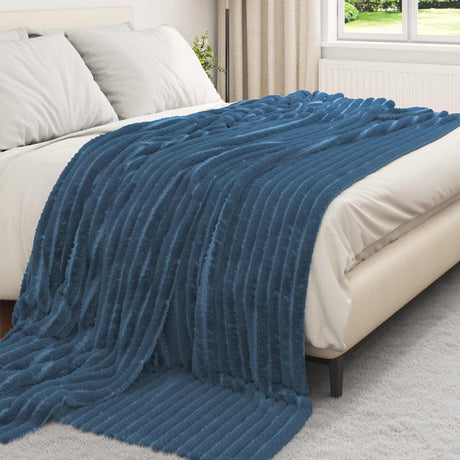 Vidaxl kleden 6 pcs marineblauw 240 x 220 cm fleece
