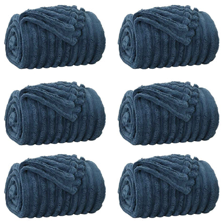 Vidaxl kleden 6 pcs marineblauw 240 x 220 cm fleece