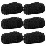 Vidaxl kleden 6 pcs zwart 150 x 130 cm fleece
