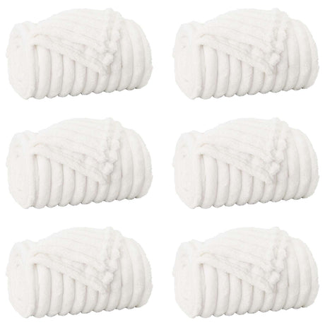 Vidaxl kleden 6 pcs wit 240 x 220 cm fleece