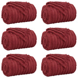 Vidaxl kleden 6 pcs bordeaux rood 240 x 220 cm fleece
